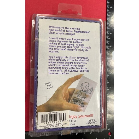 Provo Craft Clear Impressions Acrylic Stamp Set 35-9188 Seasonal Holiday Border - Picture 2 of 2